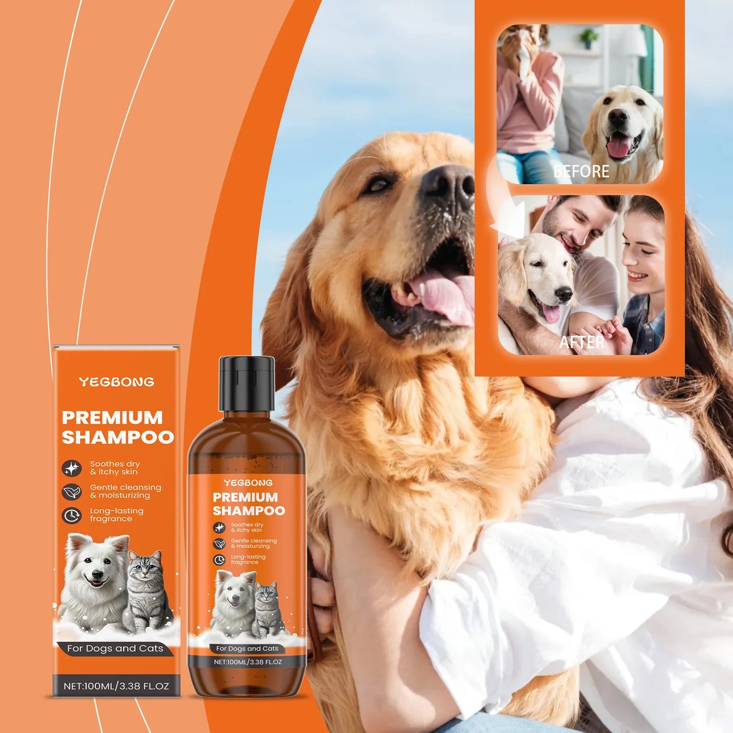 Shampoo Naturale all’Olio di Cocco per Cani e Gatti