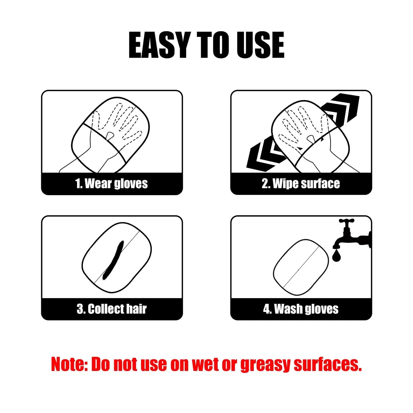 Guanto Antipeli Bifacciale per Cani e Gatti