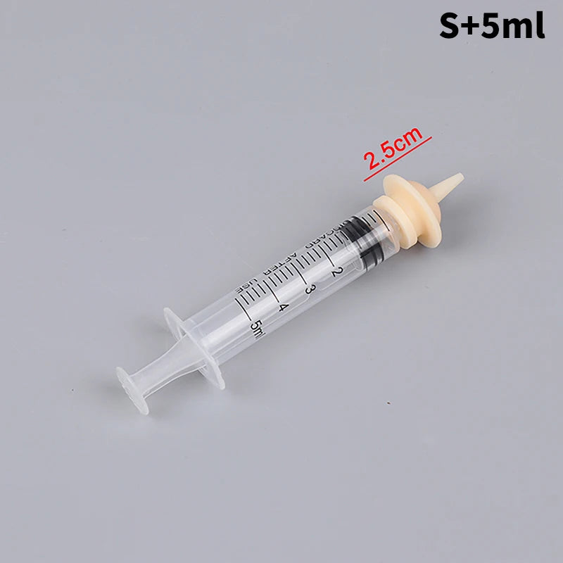 Biberon e Siringa per Alimentazione di Cuccioli e Gattini – Con Beccuccio in Silicone